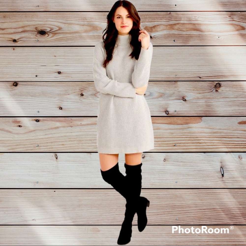 Mud Pie Grey Turtleneck Sweater Dress